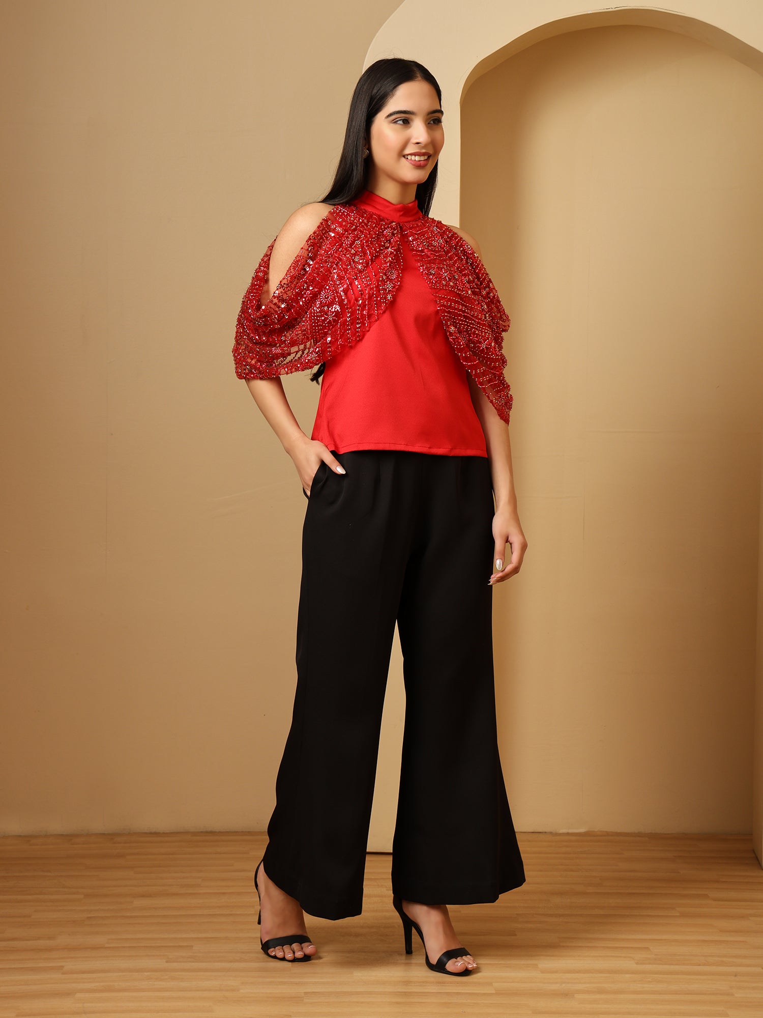 Sequence Red Co-ord (Set of 2)