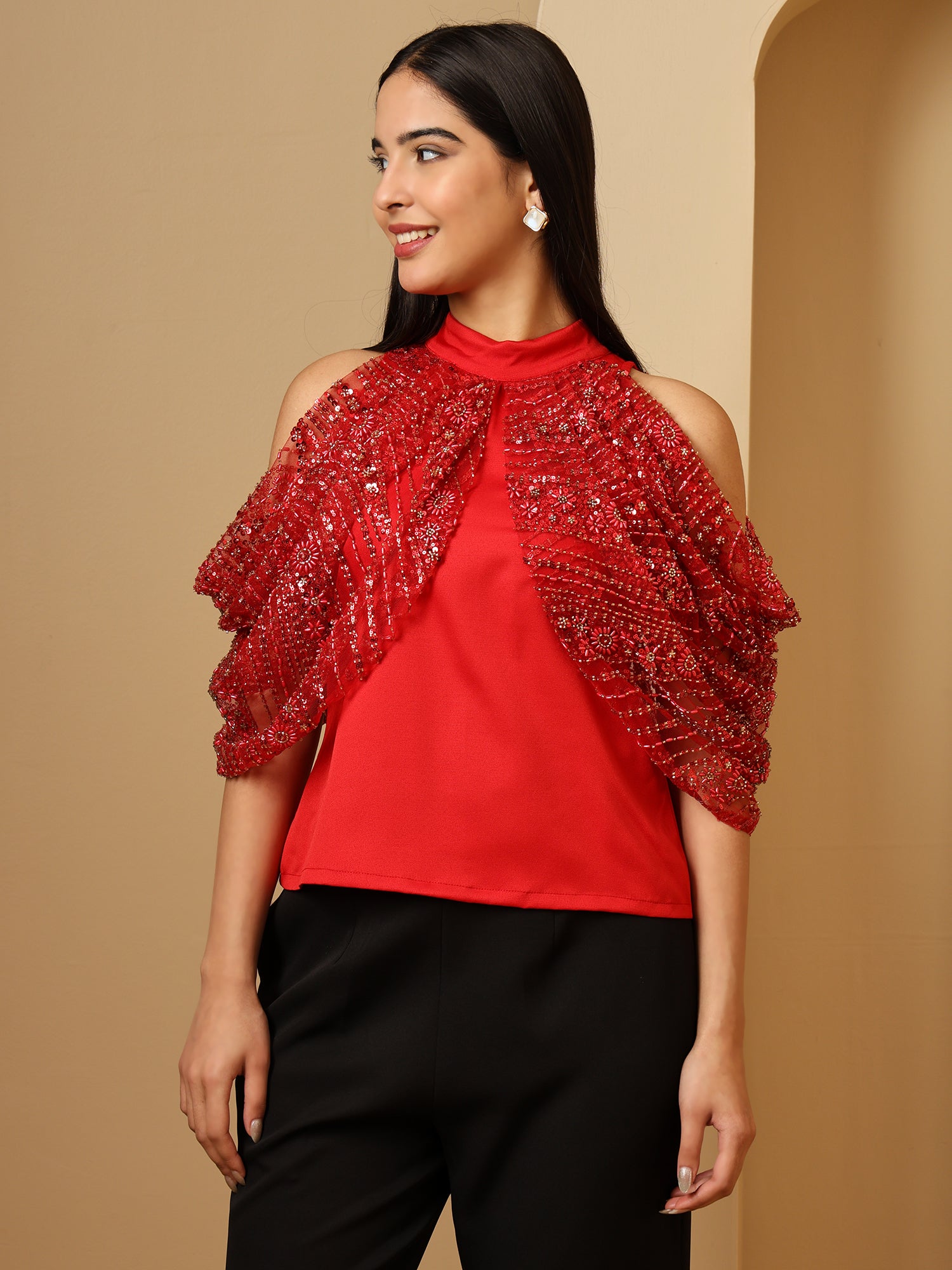 Sequence Red Co-ord (Set of 2)