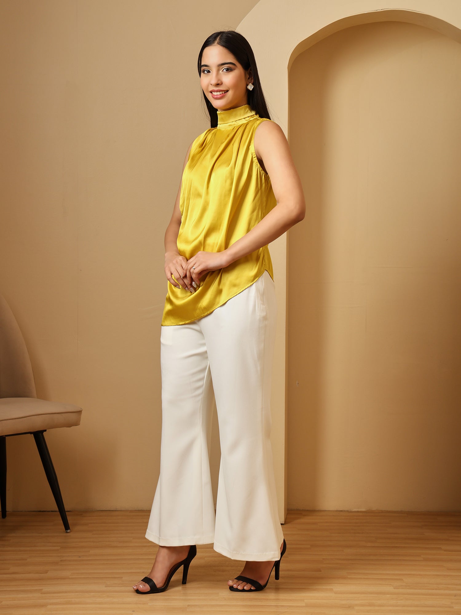 Yellow Halter Neck Co-ord (Set of 2)