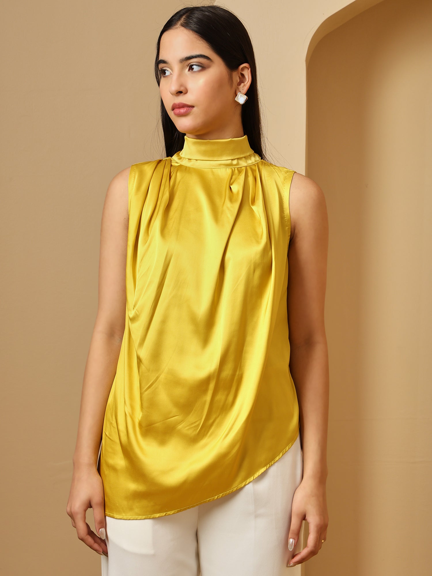 Yellow Halter Neck Co-ord (Set of 2)