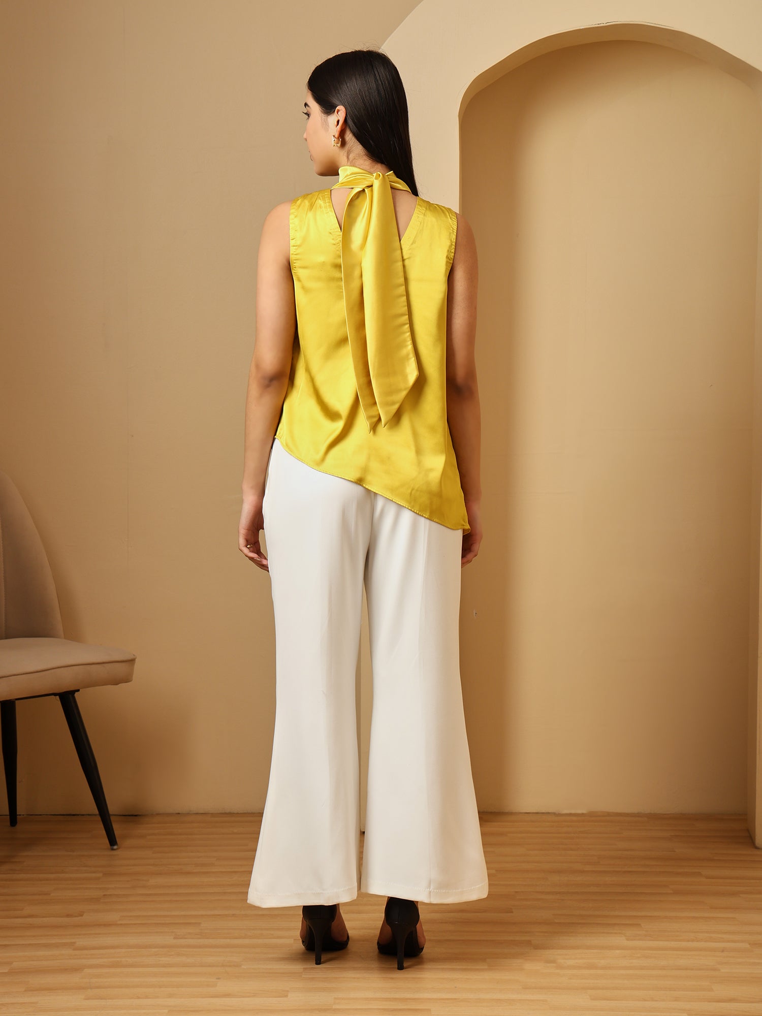 Yellow Halter Neck Co-ord (Set of 2)