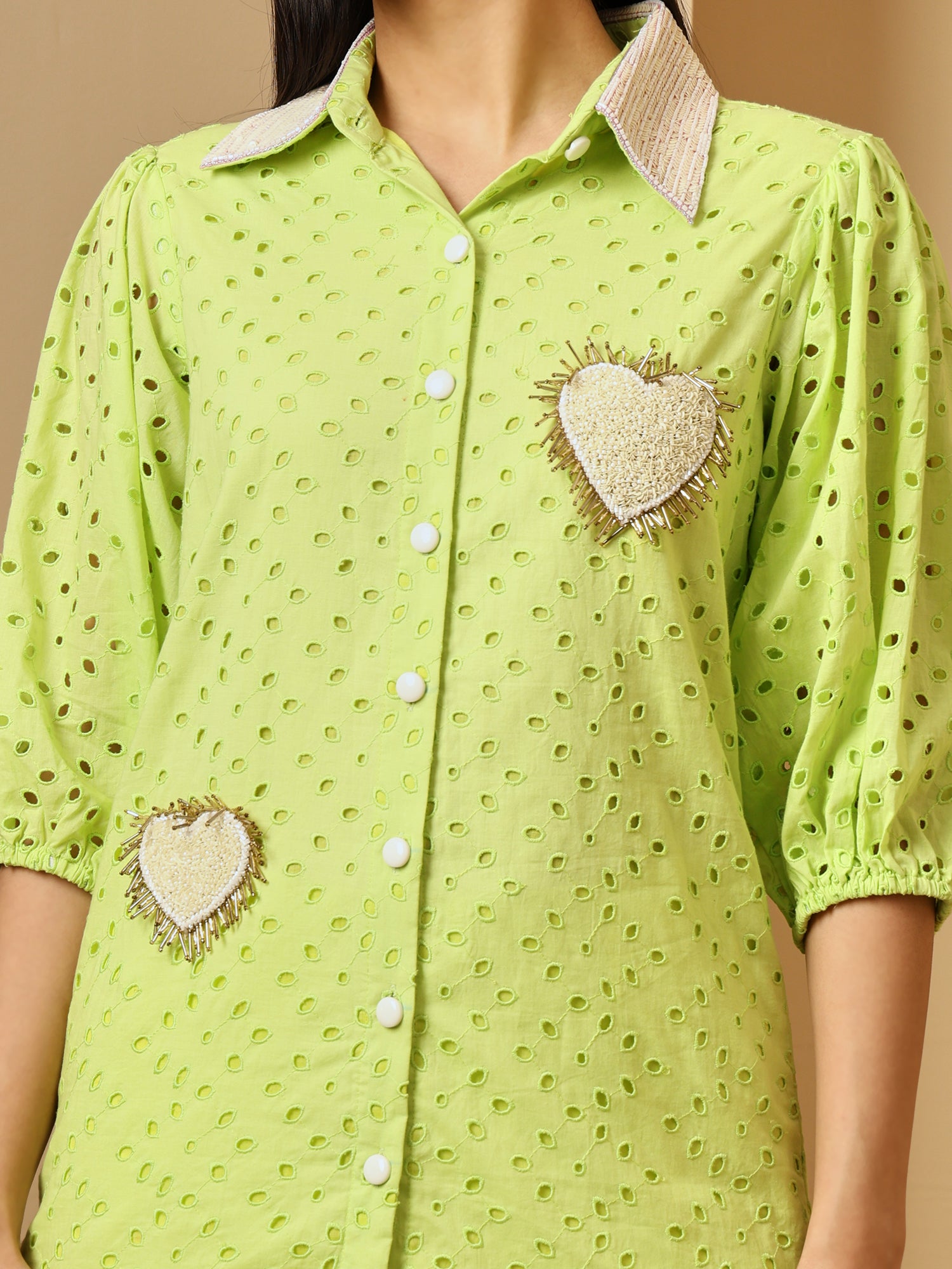 White Heart Green Co-ord (Set of 2)