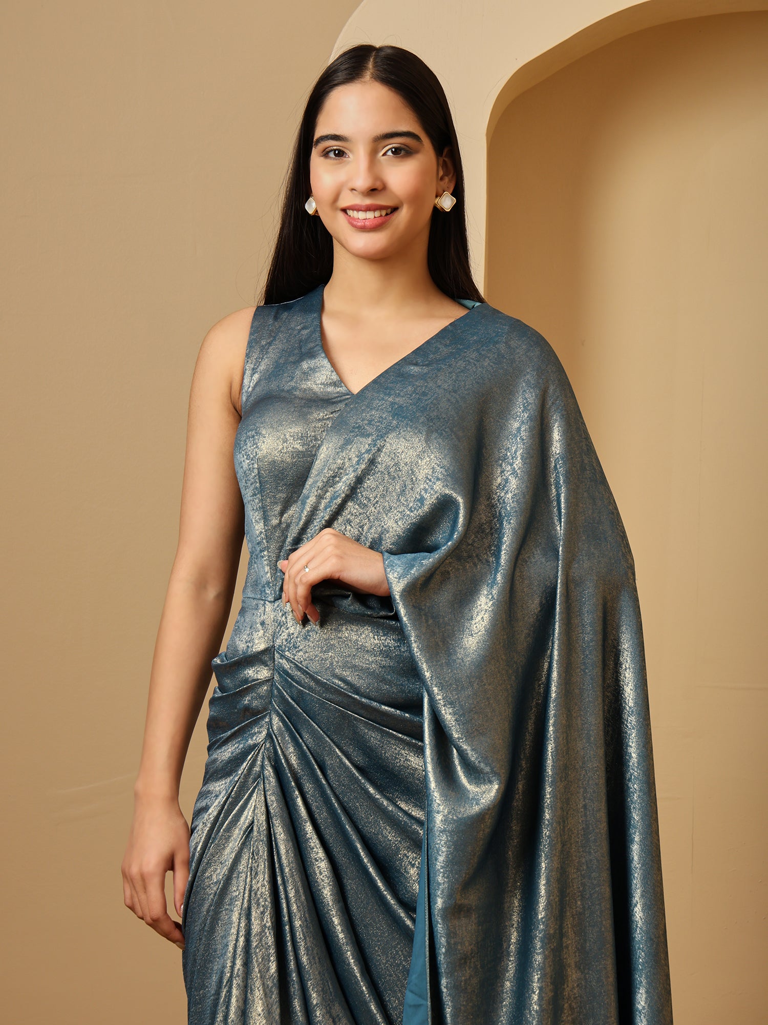 Shine Drape Dress