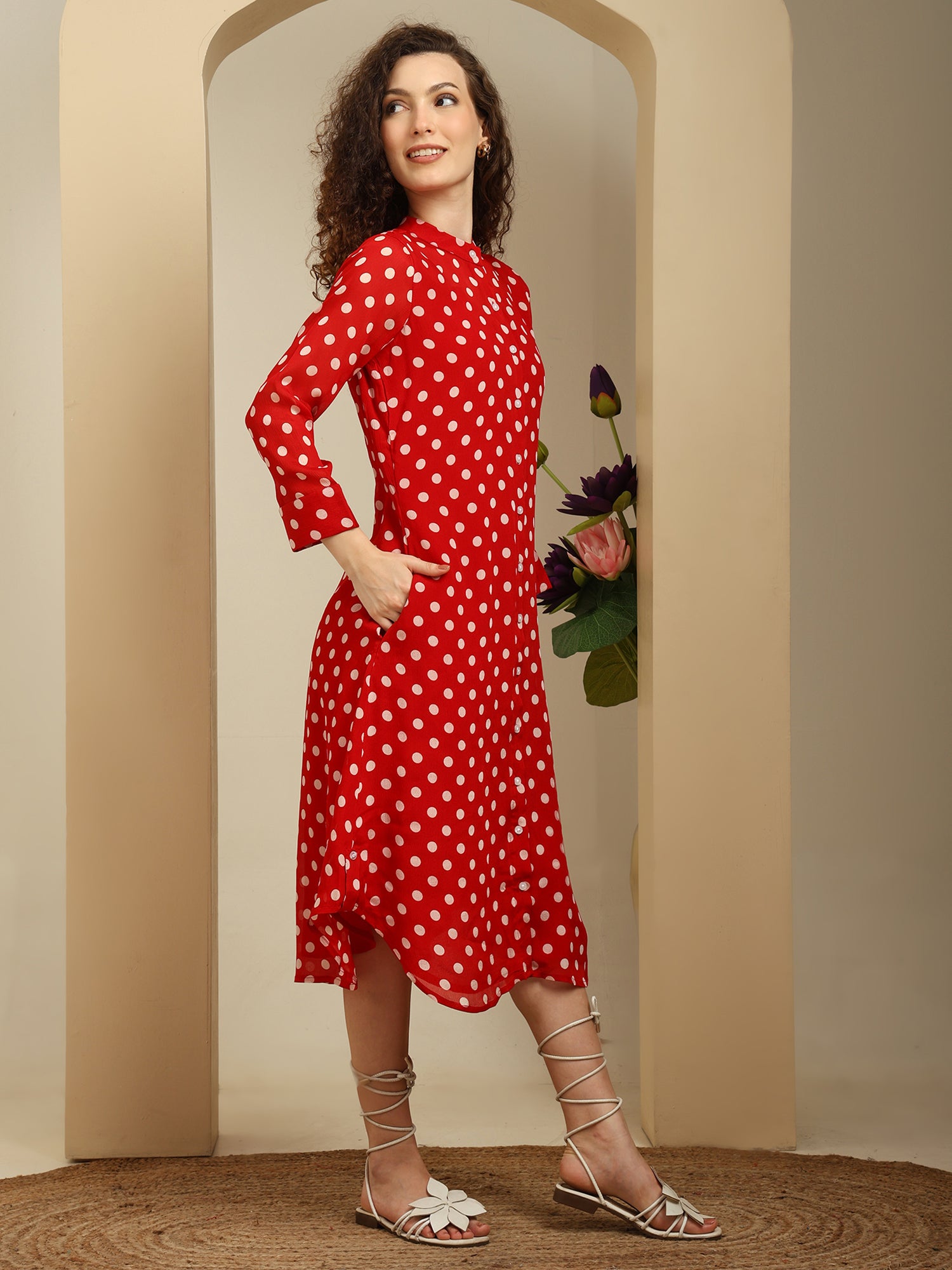 Georgette Polka Dress